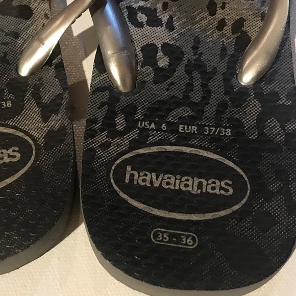 Haviainas gray flip flop sandals  35 US 6 - Picture 3 of 5